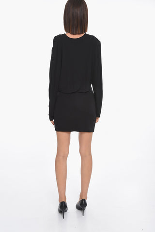 Draped PANQUA V-neck Mini Dress
