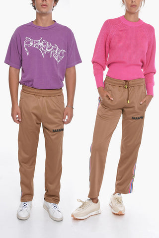 Solid Color UNISEX Joggers with Contrasting Side Bands