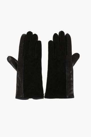 Leather and Suede Gloves with Cashmere Lining