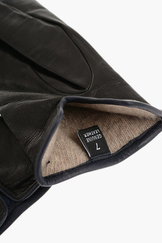 Leather and Suede Gloves with Cashmere Lining