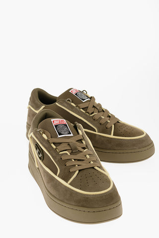 Sneakers Basse S-SINNA in Suede con Rifiniture a Contrasto