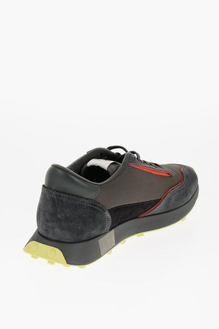Meash and Suede S-RACER LC Low-Top Sneakers