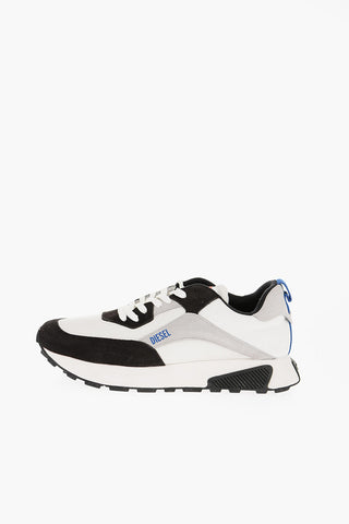 Sneakers Basse S-TYCHE in Camoscio e Tessuto con Dettagli a Contrasto