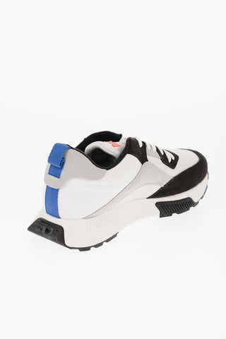 Sneakers Basse S-TYCHE in Camoscio e Tessuto con Dettagli a Contrasto
