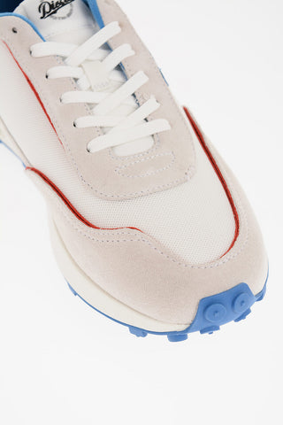 Sneakers Basse S-RACER LC in Camoscio e Tessuto con Dettagli a Contrasto