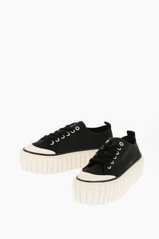 Canvas S-HANAMI Low Top Sneakers with Flatform Sole 4.5cm