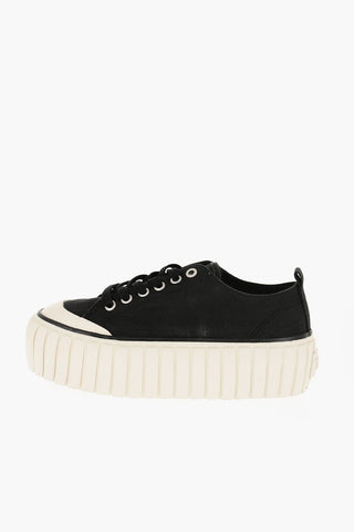 Canvas S-HANAMI Low Top Sneakers with Flatform Sole 4.5cm