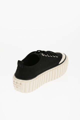 Canvas S-HANAMI Low Top Sneakers with Flatform Sole 4.5cm
