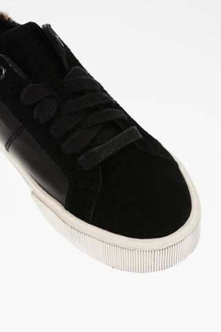 Solid Color Leather S-MYDORI LL Low-Top Sneaker With Animal Details