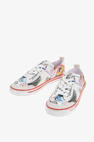 Printed Canvas S-ATHOS Low Top Sneakers