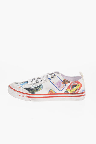 Printed Canvas S-ATHOS Low Top Sneakers