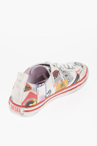 Printed Canvas S-ATHOS Low Top Sneakers