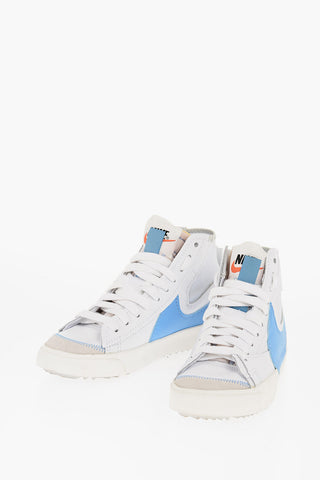 Leather  BLAZER MID '77 JUMBO  High- Top Sneakers with Maxi Contrasting Logo