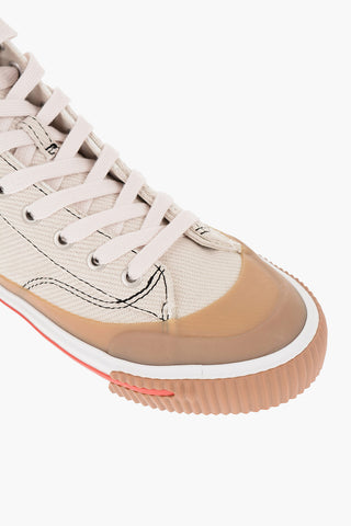 Cotton and Leather S-ATHOS High-Top Sneakrs