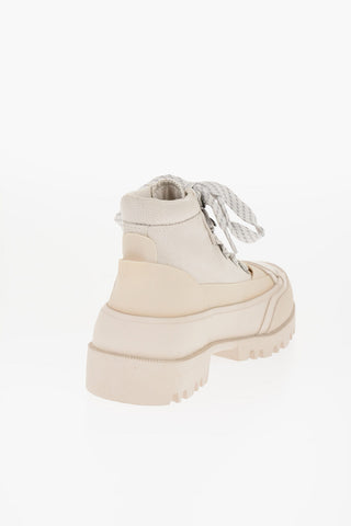 Canvas Trekking Ankle Boots D-HIKO BT X with Lug Sole