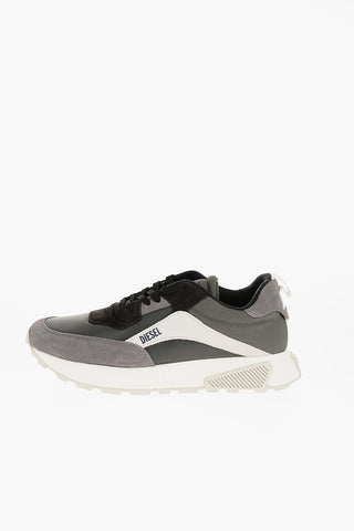 Sneakers Basse S-TYCHE in Camoscio e Tessuto con Dettagli a Contrasto