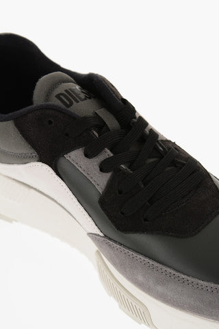 Sneakers Basse S-TYCHE in Camoscio e Tessuto con Dettagli a Contrasto