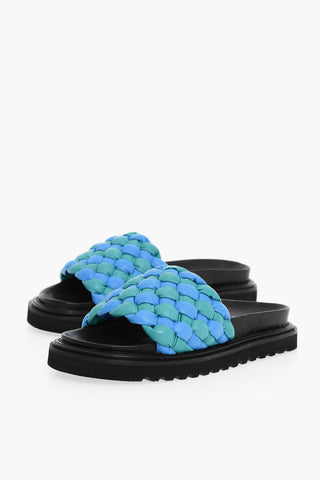 Two-Tone Braided Leather MORA Sandals