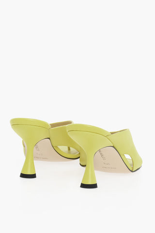 Leather JULIO Thong Mules Heel 9cm