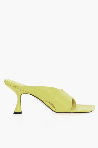 Leather JULIO Thong Mules Heel 9cm