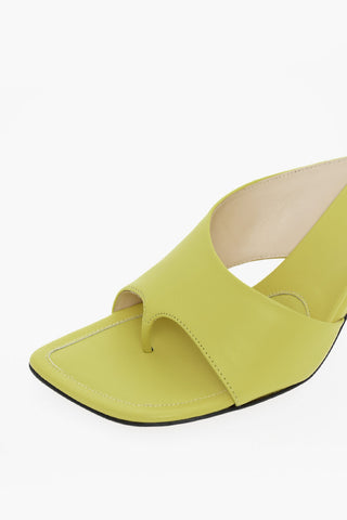 Leather JULIO Thong Mules Heel 9cm