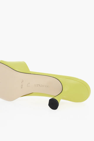 Leather JULIO Thong Mules Heel 9cm