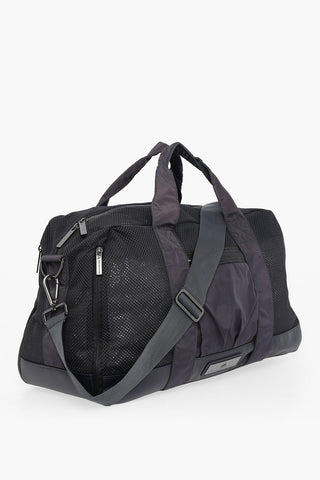 STELLA MCCARTNEY Solid Color Duffel Bag with Perforated Detail and Removable Shoulder Strap