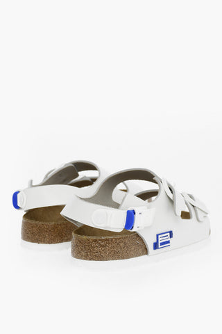 ADER ERROR Leather MILANO Sandals with Double Buckle and Snap Fastening at the Back