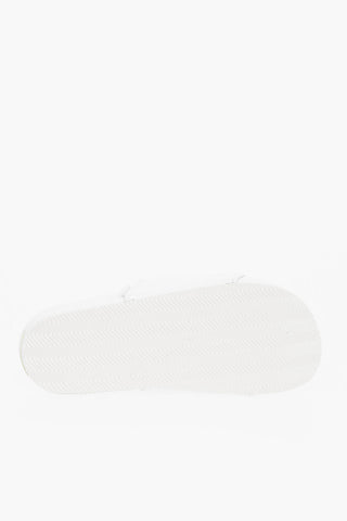 Slides in Pelle a Tinta Unita con Platform 4.5cm