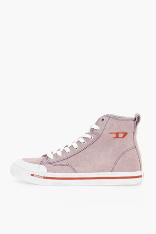 Canvas S-ATHOS High-Top Sneakers with Visible Stitching