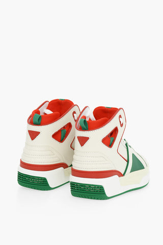 Leather and Fabric BASKETBALL JD1 High-Top Sneakers with Contrasting Details