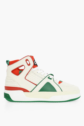Leather and Fabric BASKETBALL JD1 High-Top Sneakers with Contrasting Details