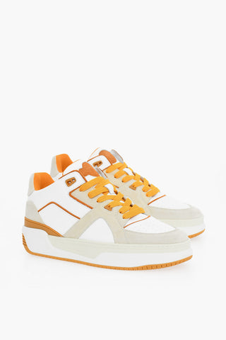 Leather LUXURY JD3 Low Top Sneakers with Suede Trims