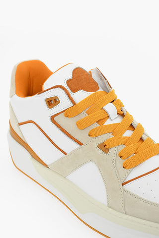 Leather LUXURY JD3 Low Top Sneakers with Suede Trims