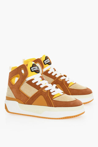Sneakers Alte BASKETBALL JD1 in Camoscio e Tessuto con Dettagli Cut-Out