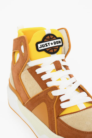 Sneakers Alte BASKETBALL JD1 in Camoscio e Tessuto con Dettagli Cut-Out