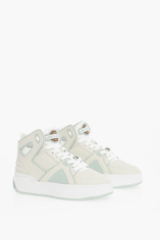Leather and Fabric BASKETBALL JD1 High-Top Sneakers with Contrasting Details