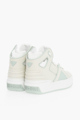 Leather and Fabric BASKETBALL JD1 High-Top Sneakers with Contrasting Details