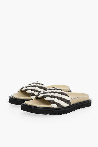Two-Tone Braided Leather MORA Sandals