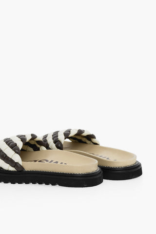Two-Tone Braided Leather MORA Sandals