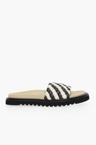 Two-Tone Braided Leather MORA Sandals