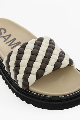 Two-Tone Braided Leather MORA Sandals
