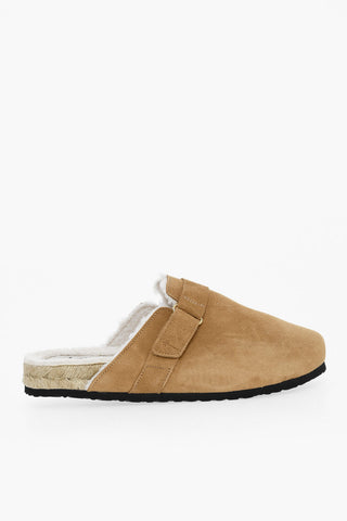 Mules CLOG in Camoscio con Interno in Ecopelliccia
