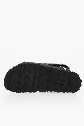 Leather TWEITA Sandals with Golden Buckle 4cm
