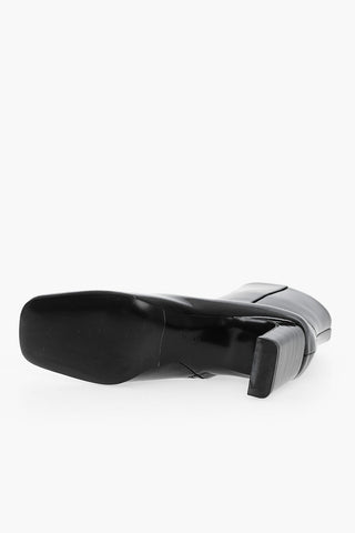 Patent Leather D-MILLENIA Square Toe Booties Heel 7.5cm