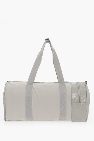 STELLA MCCARTNEY Solid Color Duffel Bag with Perforated Detail and Removable Shoulder Strap