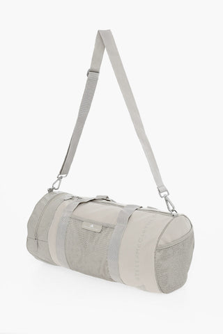 STELLA MCCARTNEY Solid Color Duffel Bag with Perforated Detail and Removable Shoulder Strap
