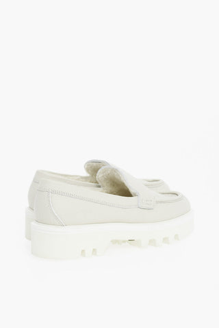 Leather RITA Loafers with Faux Fur Inner and Chunky Sole 4.5cm