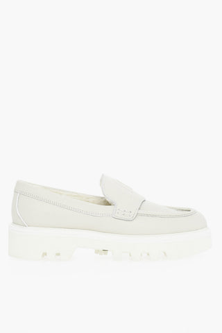 Leather RITA Loafers with Faux Fur Inner and Chunky Sole 4.5cm