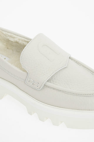 Leather RITA Loafers with Faux Fur Inner and Chunky Sole 4.5cm
